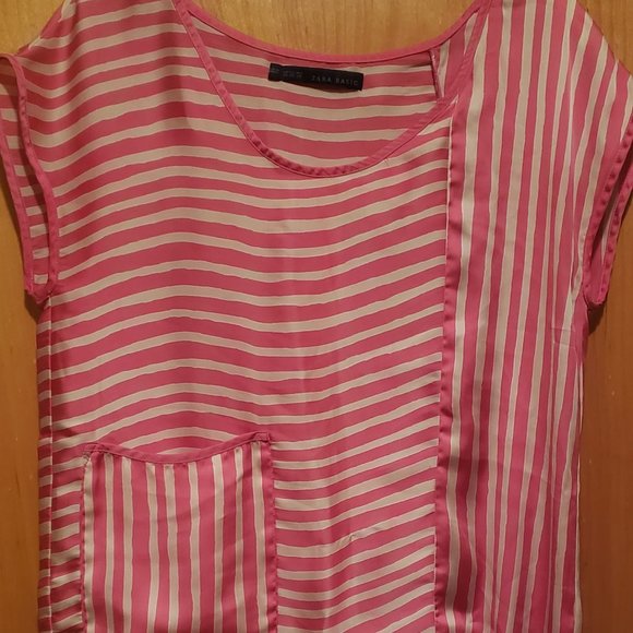 Zara Pink & Cream Tunic - Picture 1 of 3